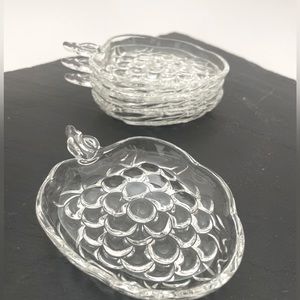 Set of 4 Pressed Glass Dishes